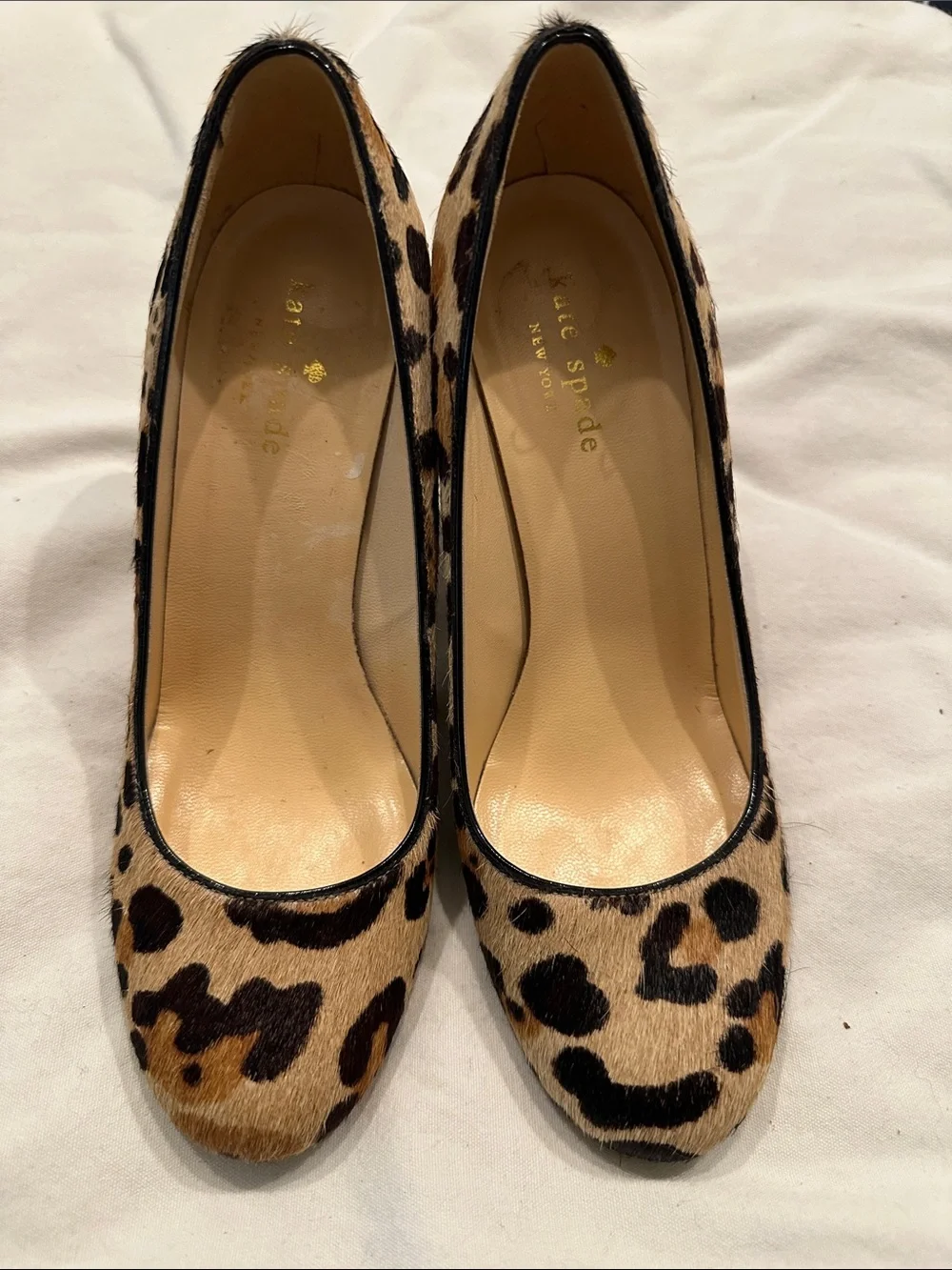 kate spade Leopard Pony-Hair Leopard Print Pumps - Tan & Black
